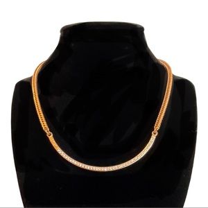 VITE FEDE Rare Rose Gold Half Moon w/Crystals N…